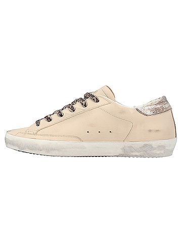Golden Goose Golden Goose Super-Star Beige Leather Sneakers (view 2)