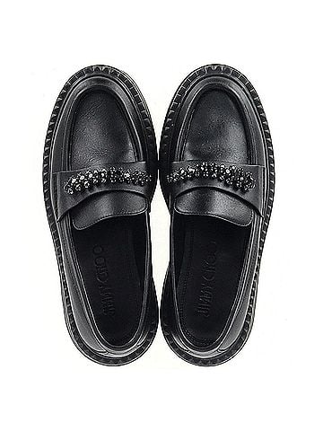 Jimmy Choo Jimmy Choo Bryer Flat Loafers in Black Leather (view 2)