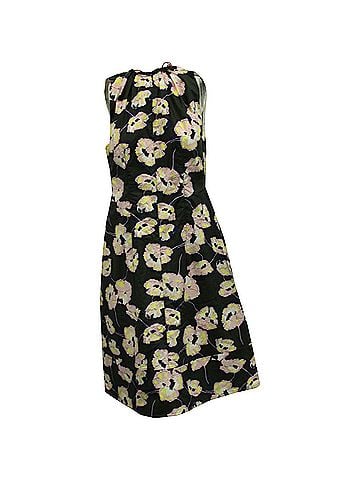MARNI Marni Floral Print Midi Dress in Multicolor Cotton (view 1)