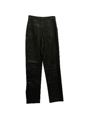 IRO Iro Heim Pleated Straight Leg Pants in Black Leather  (view 2)