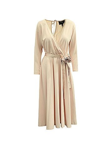 Marc Jacobs Marc Jacobs Runway Wrap Dress with Rose in Pink Polyester (view 1)