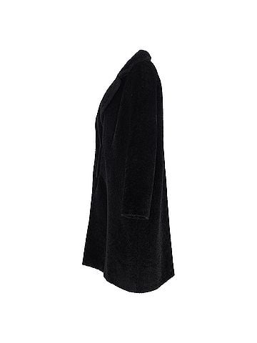 Max Mara  Max Mara Single-Breasted Teddy Coat in Black Wool (view 2)