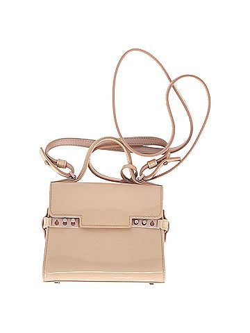 Delvaux Delvaux Tempete Micro Bag in Beige Patent Leather (view 1)