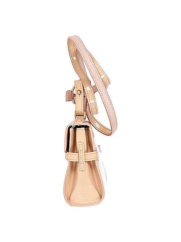 Delvaux Delvaux Tempete Micro Bag in Beige Patent Leather (view 2)