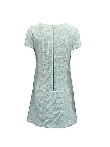 Alice + Olivia Alice + Olivia Textured Dress in White Polyester (view 2)