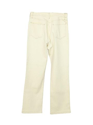 FRAME Frame Le Jane Boyfriend Jeans in White Cotton Denim (view 2)