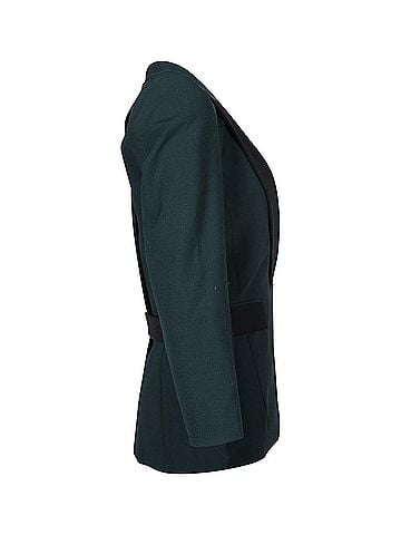 Dion Lee Dion Lee Two-Toned Blazer in Forest Green and Black Polyester  (view 2)