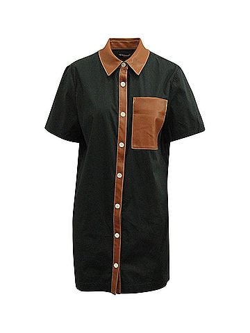 STAUD Staud Switch Dress in Black Cotton (view 1)