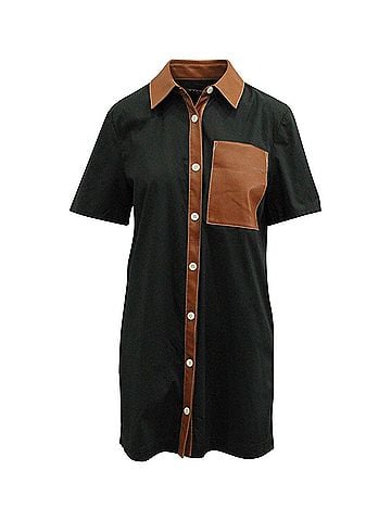 STAUD Staud Switch Dress in Black Cotton (view 2)
