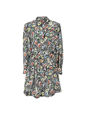 Moschino Moschino Couture Graffiti Print Shirt Dress in Multicolor Silk (view 1)