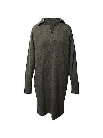 Joseph Joseph Oversized Knit Dress in Dark Green Wool (view 1)