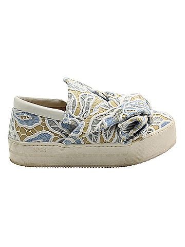 Truly Madly Deeply N.21 Lace-Trimmed Knot Slip-Ons in Tan Leather (view 1)