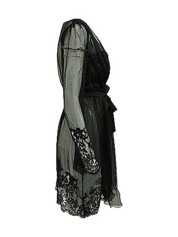 Alberta Ferretti Alberta Ferretti Sheer Lace Dress in Black Silk  (view 2)