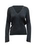 Chloé 100% Other Blue Chloe Lamé Ribbed Knit Sweater in Navy Blue Viscose Size S - photo 1