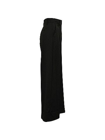 MSGM MSGM Wide Leg Tailored Pants in Black Polyester (view 2)
