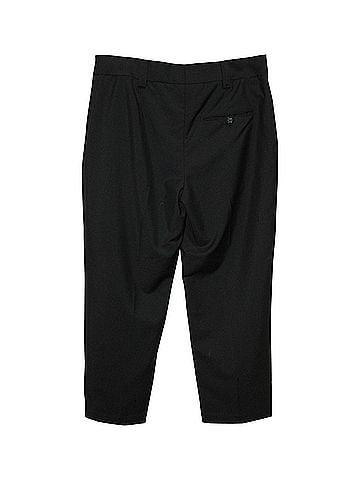Acne Acne Studios Straight Leg Cropped Trousers in Black Wool Blend (view 2)