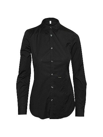 Dsquared2 Dsquared2 Long Sleeve Button Front Shirt in Black Cotton  (view 1)