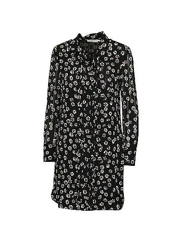 Tory Burch Tory Burch Avery Floral Shirt Dress in Black Silk (view 1)