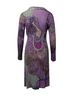 ETRO 100% Wool Purple Etro Paisley Print Wrap Dress in Purple Wool Size 10 - photo 2