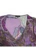 ETRO 100% Wool Purple Etro Paisley Print Wrap Dress in Purple Wool Size 10 - photo 5