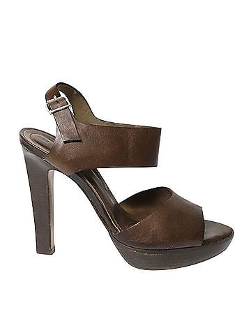 MARNI Marni High Heel Sandals in Brown Leather (view 1)