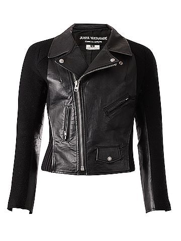 Junya Watanabe Junya Watanabe Comme des Garçon Synthetic Leather Jacket in Black Cupro (view 1)