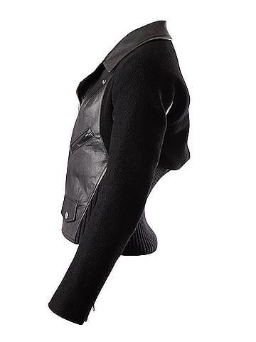 Junya Watanabe Junya Watanabe Comme des Garçon Synthetic Leather Jacket in Black Cupro (view 2)