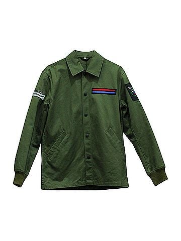 Opening Ceremony Opening Ceremony Symphony Patch Coach Jacket in Green Cotton (view 1)