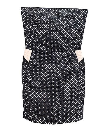 Maje Maje Eyelet Tube Mini Dress in Black Cotton (view 1)
