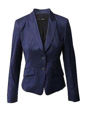 HUGO BOSS Hugo Boss Single Breasted Blazer in Blue Wool  (view 1)