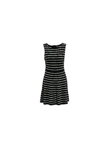 Alice + Olivia Alice + Olivia Black Monah Stripe Dress in Black Acrylic (view 1)