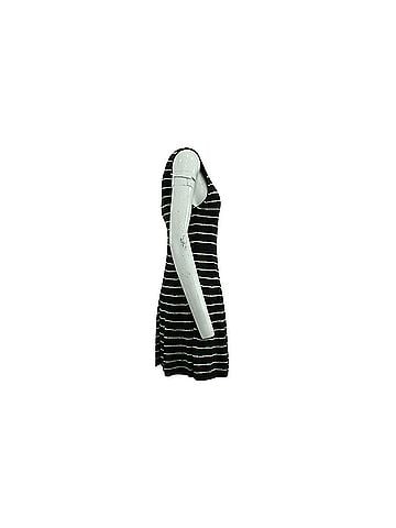 Alice + Olivia Alice + Olivia Black Monah Stripe Dress in Black Acrylic (view 2)