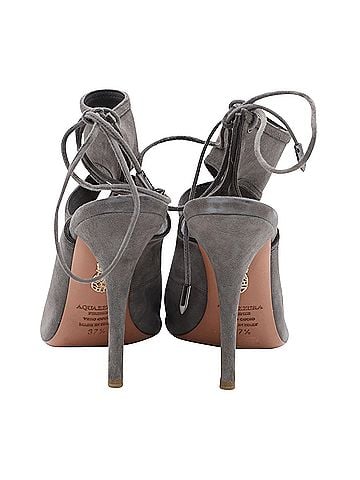 Aquazzura Aquazzura Sexy Thing 105 Sandals In Grey Suede (view 2)