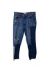 Sandro 100% Cotton Blue Sandro Distressed Patchwork Jeans in Blue Cotton Size M - photo 1