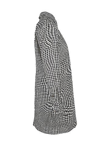 Ganni Ganni Optical Houndstooth Pea-Collar Mini Dress in Multicolor Cotton (view 2)