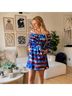 Amazon Basics Stars Stripes Multi Color Casual Dress Size S - photo 3