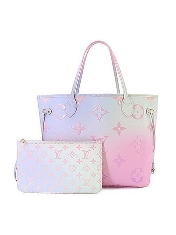 Louis Vuitton Spring in the City Neverfull MM Louis Vuitton Tote Handbag Monogram Canvas Sunrise Pastel M46077 RFID (view 1)