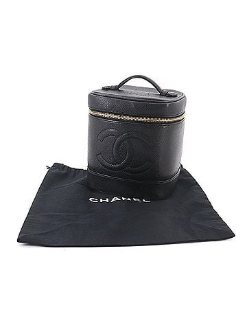 Chanel Chanel Vanity Handbag, Caviar Leather, Black, A01998, Coco Mark, Gold Hardware. (view 2)
