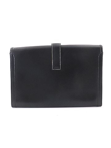 Hermès Hermes Jige PM Clutch Handbag, Box Calf Leather, Black, with Y Stamp. (view 2)