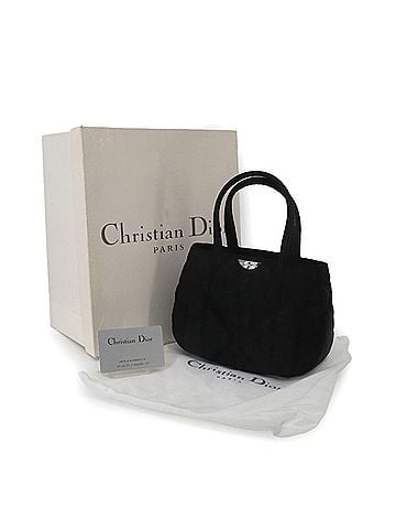 Christian Dior Christian Dior Trotter Mini Handbag, Nylon Leather, Black with Silver Hardware (view 2)
