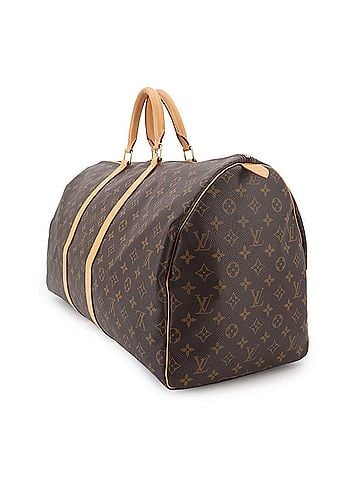 Louis Vuitton Louis Vuitton Monogram Keepall 55 Boston Handbag, Brown, M41424, Gold Hardware. (view 2)