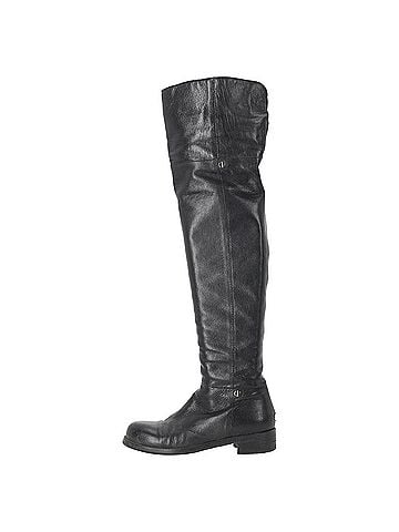 Jimmy Choo Jimmy Choo Deron Knee-High Boots in Black Leather (view 2)