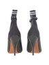 Fendi 100% Leather Black  Fendi Striped Sock Ankle Boots in Black Leather Size EU 38 - photo 3