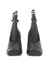 Fendi 100% Leather Black  Fendi Striped Sock Ankle Boots in Black Leather Size EU 38 - photo 4