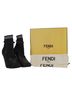 Fendi 100% Leather Black  Fendi Striped Sock Ankle Boots in Black Leather Size EU 38 - photo 6