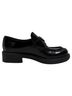 Prada 100% Leather Black Prada Brushed Loafers in Black Leather Size EU 38 - photo 1