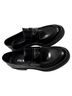 Prada 100% Leather Black Prada Brushed Loafers in Black Leather Size EU 38 - photo 5