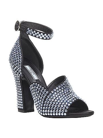 Prada Prada blue crystal diamond encrusted chunky heel EU35.5 (view 2)