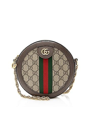 Gucci Gucci GG Supreme Ophidia Round Mini Shoulder Bag (view 1)