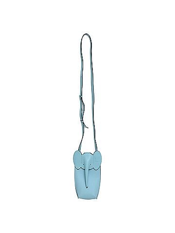 Loewe Loewe x Paula's Ibiza Elephant Pocket Crossbody Bag in Blue Cow Leather (view 1)